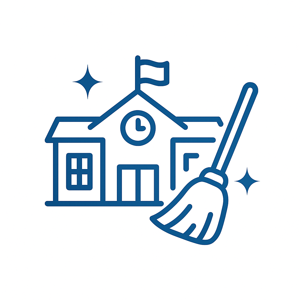 school cleaning icon